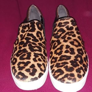 Sam Edelman Leopard Print Faux Fur Sneakers Loafer